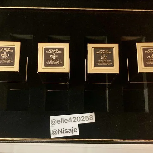 Tom Ford Bruised Plum Spanish Pink Blush Nude Casablanca lipstick gift box